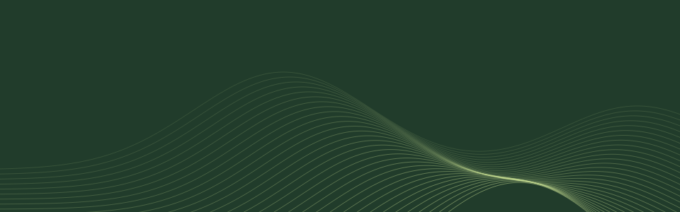 Layered green data contours converging into a clear path